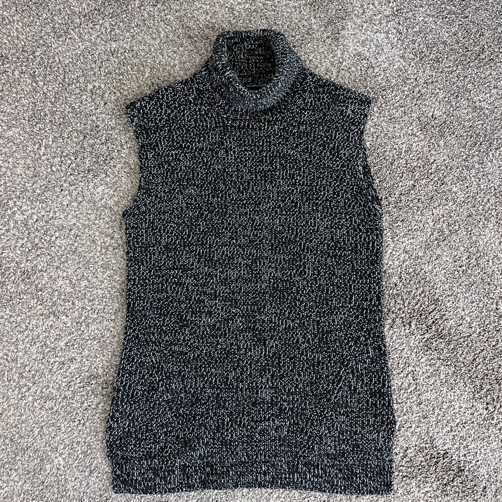 Everlane Sleeveless Turtleneck Sweater, 100% Wool, Size S